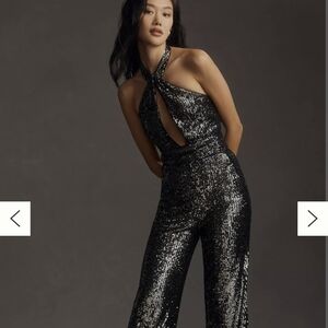 Elegant Black Sequin Jumpsuit